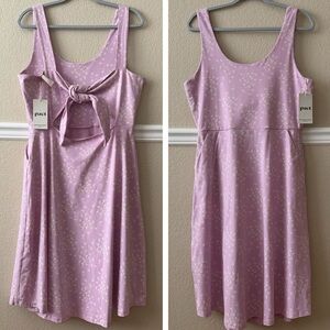 NEW Pact Wild English Lavendar Jolene Tie-Back Dress Large